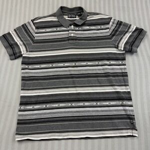 CHAPS Polo Shirt Aztec Southwestern Striped Print Mens Large